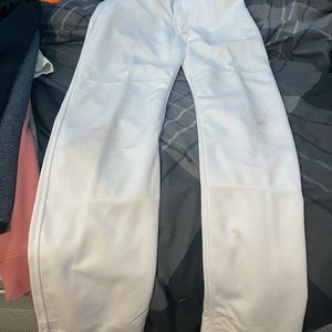 White Nike Long Baseball Pants - Size Medium